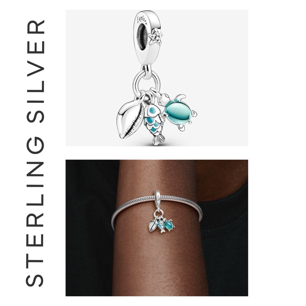 🐘🐘 S925 Sterling Silver Creature of the Deep Blue Sea Charm